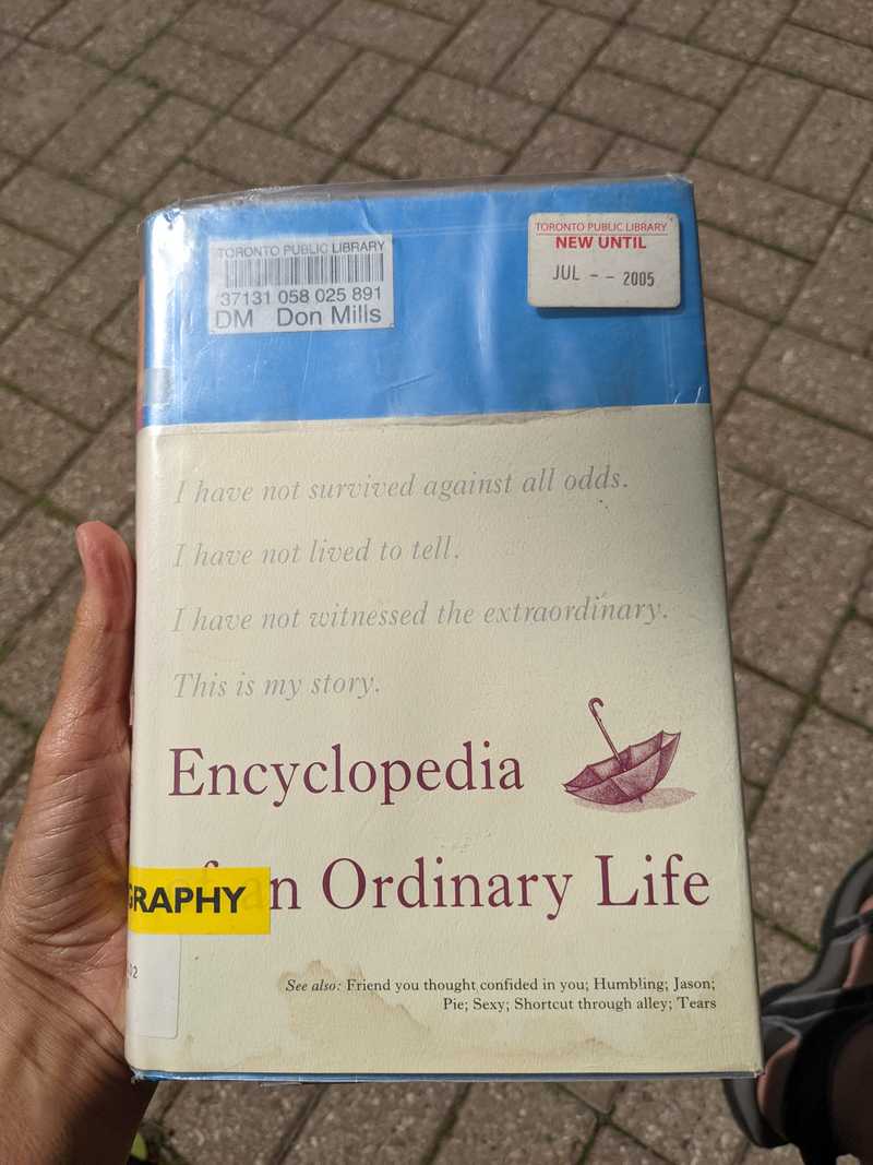 Book Cover of Encyclopedia of An Ordinary Life