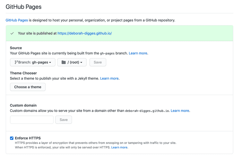 GitHub Pages Config