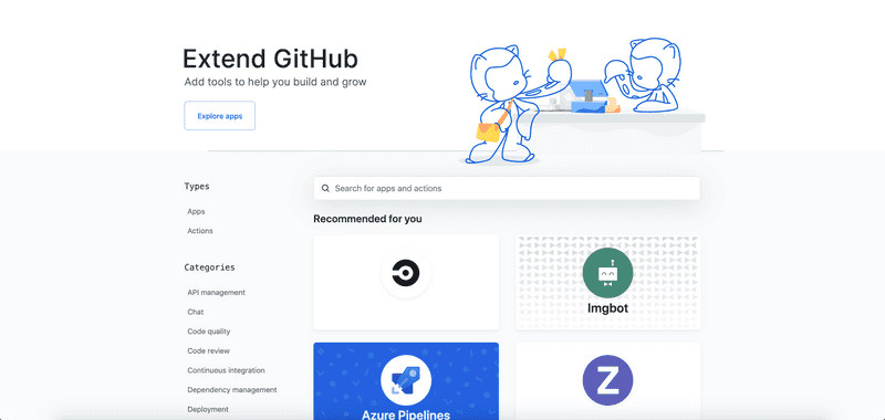 GitHub Marketplace Landing Page